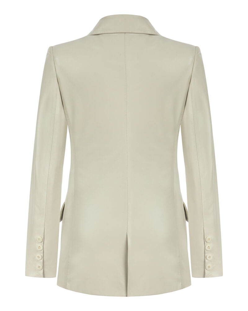 Fitted Leather Blazer