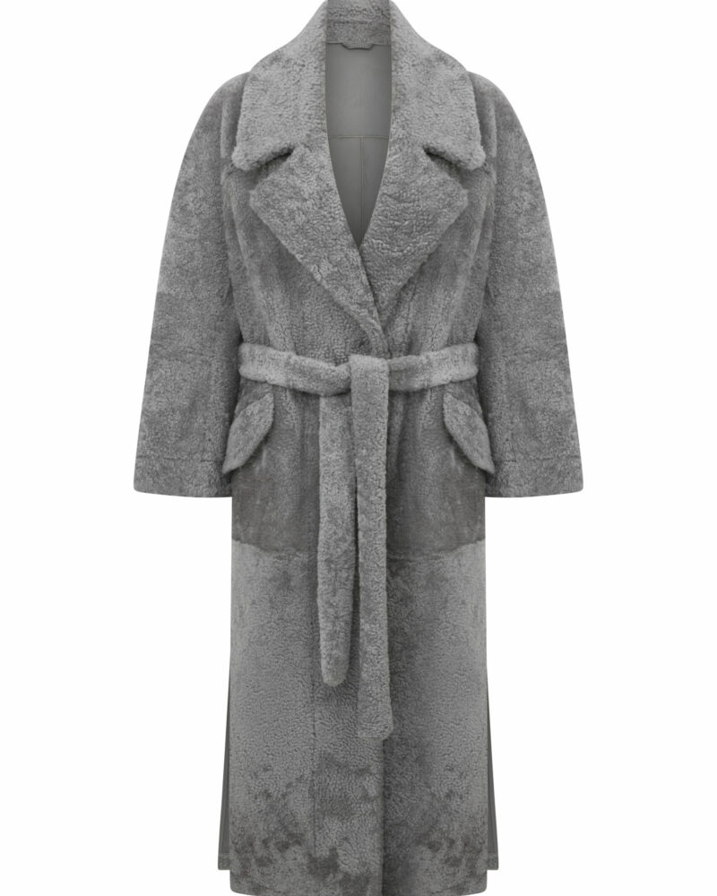 Long Oversized Shearling Coat