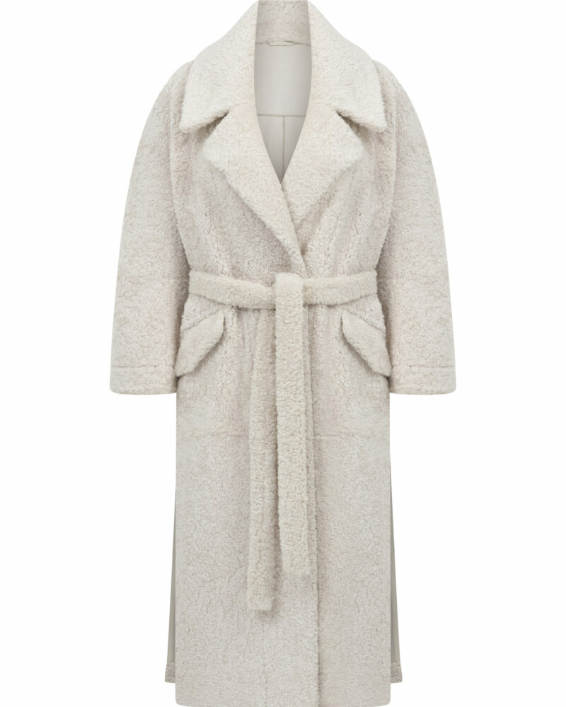 Long Oversized Shearling Coat