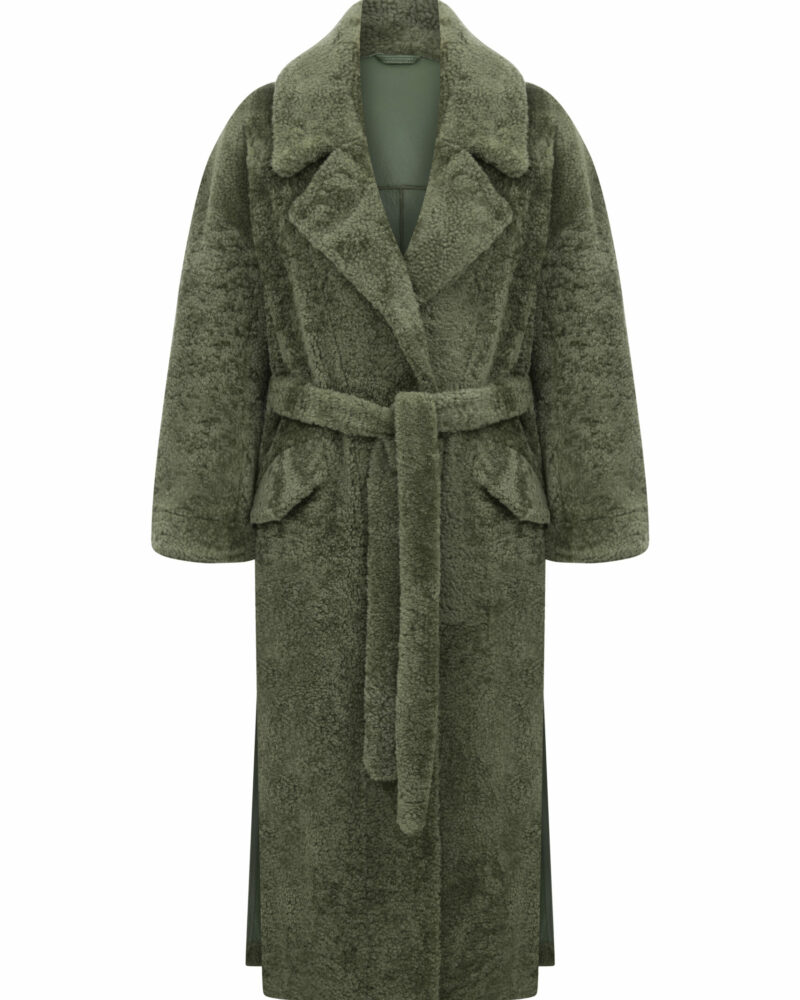 Long Oversized Shearling Coat