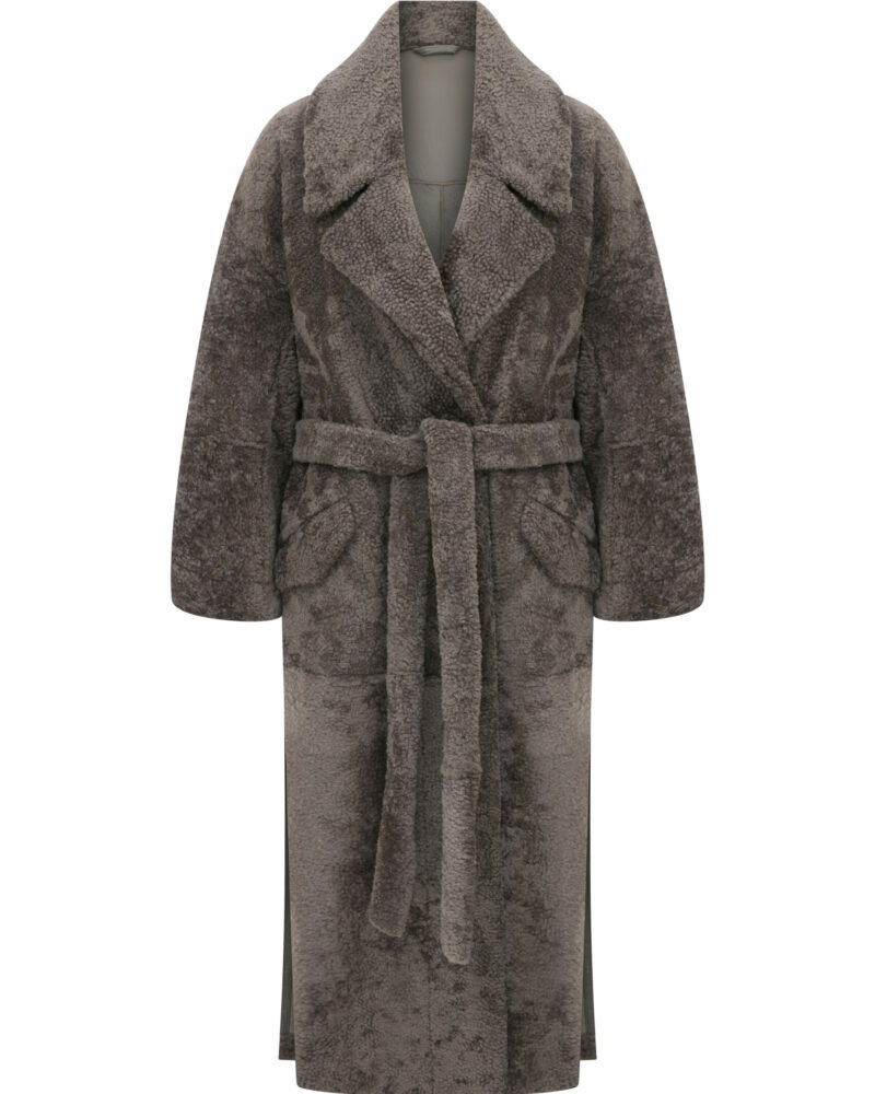 Long Oversized Shearling Coat